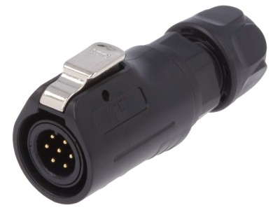 Conector circular mufă 12mm 7 pini aurit foto