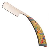 Brici de ras IdeallStore Egyptian Razor, lama otel 7cm, maner aluminiu, 21.5cm, multicolor