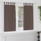 vidaXL Perdele cu perdele 2 pcs Maro &icirc;nchis Poliester