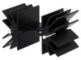 Radiator Aluminiu Negru TO220 25,4mm 7,1K/W