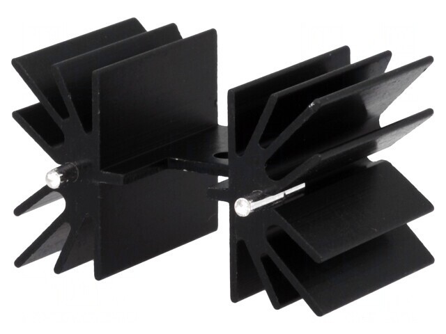 Radiator Aluminiu Negru TO220 25,4mm 7,1K/W