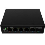 Switch Lanberg ILFE-4P-1GE-1S-90, 1 port 100BASE-T 802.3bt PoE++, 3 porturi 100BASE-T 802.3af 802.3at PoE+, Unmanaged, maxiumum network link speed 100
