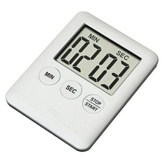 Cronometru de bucatarie, ecran LCD, plastic, magnetic, 7x5x1 cm, alb