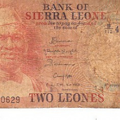 M1 - Bancnota foarte veche - Sierra Leone - 2 leones - 1985