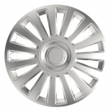 Capac roata auto Versaco Luxury argintiu 13 inch, pentru jante din otel, din ABS, montaj rapid, protectie impotriva murdariei si conditiilor meteo