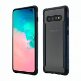 Husa Vetter Smart pentru Samsung Galaxy S10, Soft Edge and Clear Back, Navy Albastru