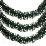 Beteală Crăciun, Verde Ninsă, 3m x 8cm, Plastic, Oem