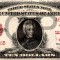 10 dolari 1923 Reproducere Bancnota USD , Dimensiune reala 1:1