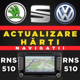 DVD Harta Navigatie VW RNS 510/810 2022: Passat, Golf, Tiguan, Touareg, Skoda, Seat - Europa + Romania Detaliata, Video in Motion