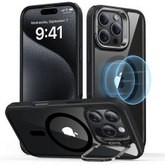 Husa iPhone 16 Pro Max ESR Classic Hybrid HaloLock Kickstand, negrutransparenta foto