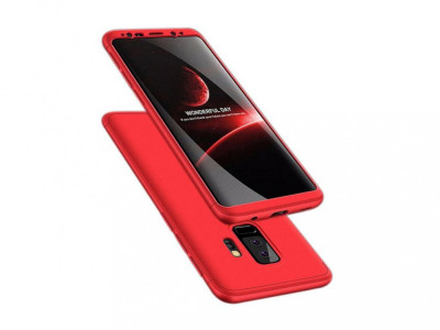 Husa Telefon Plastic Samsung Galaxy S9+ g965 360 Full Cover Red foto