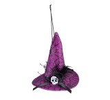 Cumpara ieftin Palarie Halloween Vrajitoare textil multicolor II &Oslash; 10 cm x 11 H