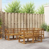 vidaXL Set de canapele de exterior 7 pcs natural Lemn Solid de Acacia 3366547