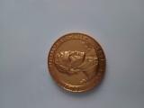 Ciprian Porumbescu 1853-1883 .Concursul Coral Interjudetean SUCEAVA.Medalie bronz diametru 50 mm
