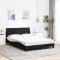 vidaXL Cadru de pat fără saltea, Hanko, negru, 140x200 cm, textil 3310393