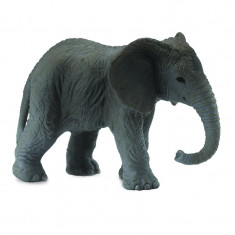 Figurina Elefant Collecta, 6.5 x 4 cm, plastic cauciucat, 3 ani+, Gri