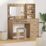 vidaXL Masă de Machiaj cu sertar Maro 78,5 x 41 x 135 cm Lemn compozit