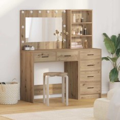vidaXL Masă de Machiaj cu sertar Maro 78,5 x 41 x 135 cm Lemn compozit