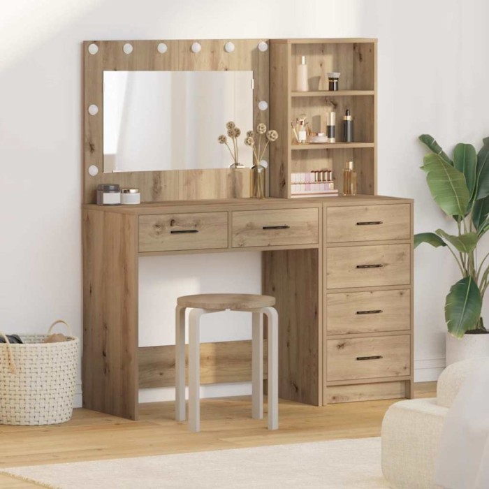 vidaXL Masă de Machiaj cu sertar Maro 78,5 x 41 x 135 cm Lemn compozit