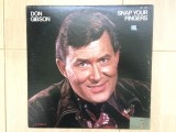 Don Gibson Snap Your Fingers 1974 disc vinyl lp muzica pop folk country rock MGM records made in USA VG+, MGM rec