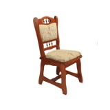 Scaun de living si bucatarie din lemn masiv fag, Euro, tapiterie stofa, 150 kg, lacuit, 95x47x42 cm, Cires