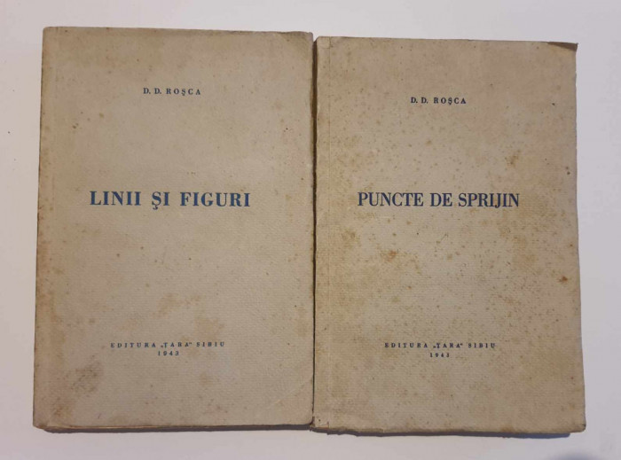 D. D. ROȘCA - Linii și Figuri și Puncte de sprijin - Primele ediții 1943