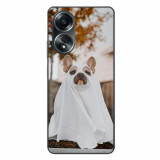 Husa compatibila cu Oppo A58 4G Silicon Gel Tpu Model Halloween Catel Costum Fantoma