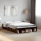 vidaXL Cadru de pat, stejar afumat, 140x190 cm, lemn prelucrat 3280584