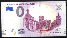 !!! 0 EURO SOUVENIR - SPANIA , VALENCIA , PLAZA VIRGEN - 2018.1 - UNC / IN SCAN foto