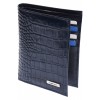 Portofel barbati din piele naturala, design crocodil, bleumarin, 10 x 13 cm, 589CROCOBLM, NANO BELT