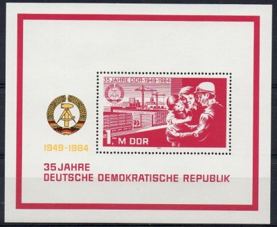 B0439 - Germania DDR 1984 - Bloc Aniversari neuzat,perfecta stare foto