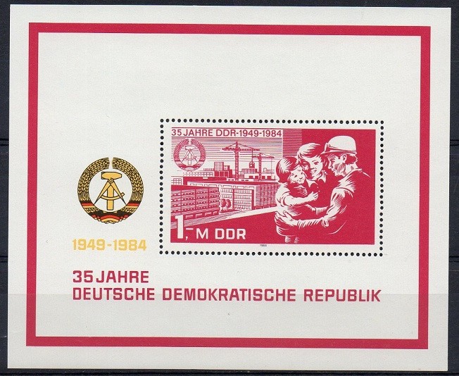 B0439 - Germania DDR 1984 - Bloc Aniversari neuzat,perfecta stare