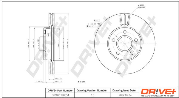 Dr!ve+ DP1010.11.0854 Disc frana