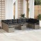 vidaXL Set de canapele pentru grădină 11 pcs Gri deschis Rattan poli 3346572