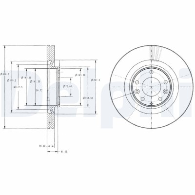 DELPHI BG9104 Disc frana foto