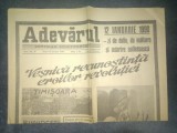 ZIARUL ADEVARUL 12 IANUARIE 1990 ZI DE DOLIU TIMISOARA
