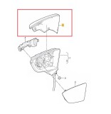 Carcasa oglinda exterioara Seat Arona, 09.2017-; Ibiza, 10.2017-; Leon (5f), 11.2012-, partea Stanga, carcasa neagra, Aftermarket, Rapid