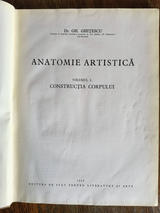 Anatomie artistica, Constructia corpului - Dr. Gh. Ghitescu / R8P2S