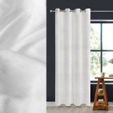Perdea Decorativă, Model Inele, Culoare Off White, Material Poliester, Dimensiuni 140x260cm, Oem