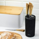 Suport pentru cuțite rotund, 11x22cm, negru, KingHoff