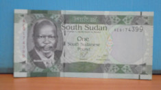 SUDANUL DE SUD - ND - ONE SOUTH SUDANESE POUND - UNC. foto