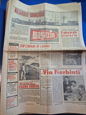 ziarul magazin 26 septembrie 1964 - autocamionul carpati la uzina din brasov,olimpiada de la tokio,florin piersic in harap alb,sica alexandrescu foto