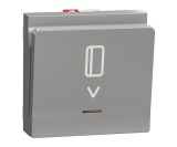 Intrerupator cu cartela NO NC 2M Schneider Noua Unica aluminiu NU328330