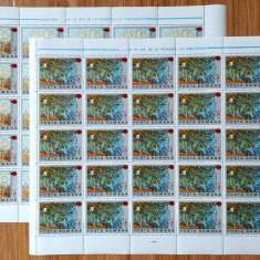 RO 2000 ,LP 1513 , " 100 ani m. Van Gogh s./1990" , serie in coli de 25,MNH