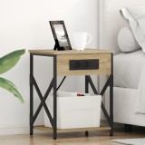 vidaXL Dulap de noapte Stejar sonoma 41 x 31 x 51 cm Lemn compozit