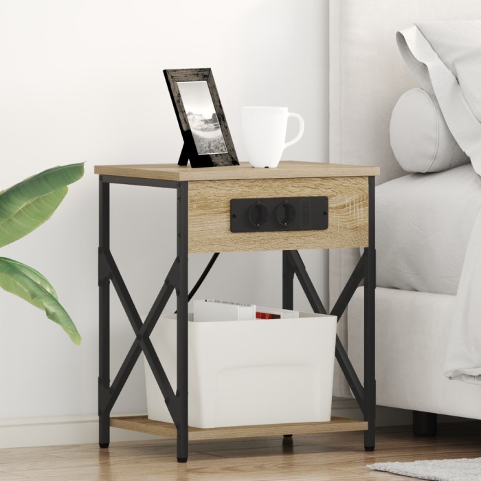 vidaXL Dulap de noapte Stejar sonoma 41 x 31 x 51 cm Lemn compozit