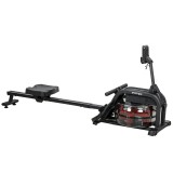SPORTNOW Rameur cu apă, rameur pentru antrenament acasă rezervor reglabil 6-11L ecran LCD suport tabletă 170x46x77cm negru | Aosom Romania