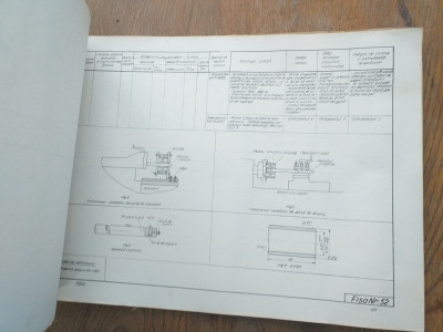 Repararea pieselor de la batoza Tudor Vladimirescu album fișe tehnologice, 1957 foto