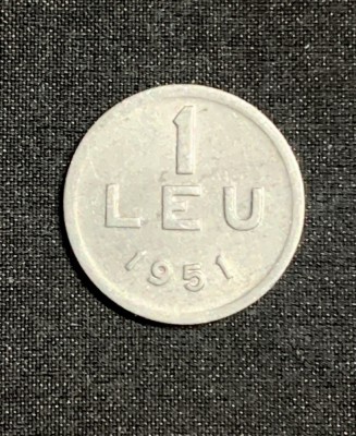 Moneda 1 lei 1951 RPR foto