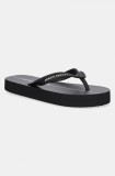 Armani Exchange slapi femei, culoarea negru, cu toc plat, XDQ010 XV700 N642